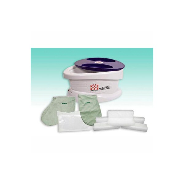 Fabrication Enterprises WaxWel Paraffin Bath with 6 lb. Wintergreen Paraffin, 100 Liners, 1 Mitt and 1 Bootie 11-1603 - main